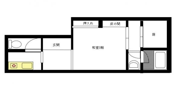 水琴庵【御所南】  1C号室