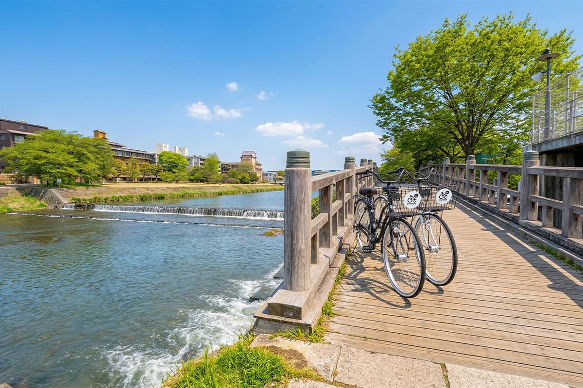 レンタル自転車で楽しむ京都の鴨川沿いサイクリング