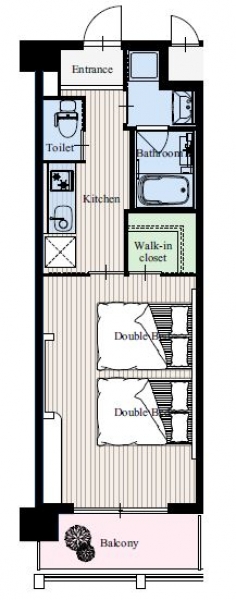 善　KYOTO　APARTMENT　HOTEL　  ツインダブルルーム号室