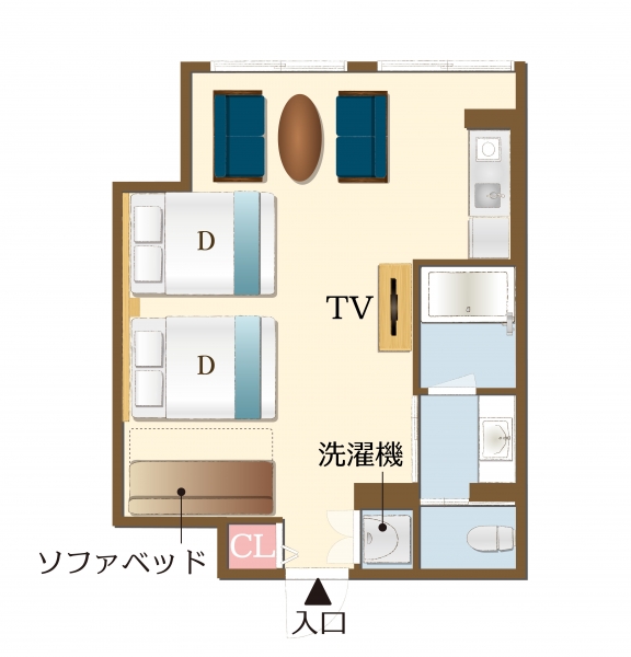 RESI STAY HOTEL SUN CHLORELLA　　アパートメントホテル　  Superior Family号室