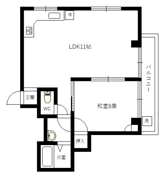 ユンテンビル6階  601号室