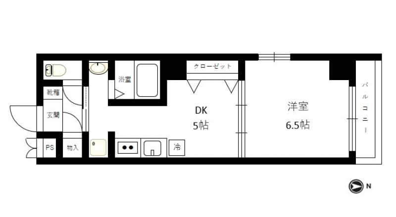 グランドパルティールⅢ  1DKタイプ号室