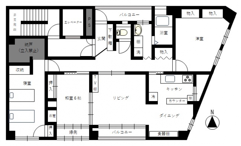 メゾンドール五条 801号室